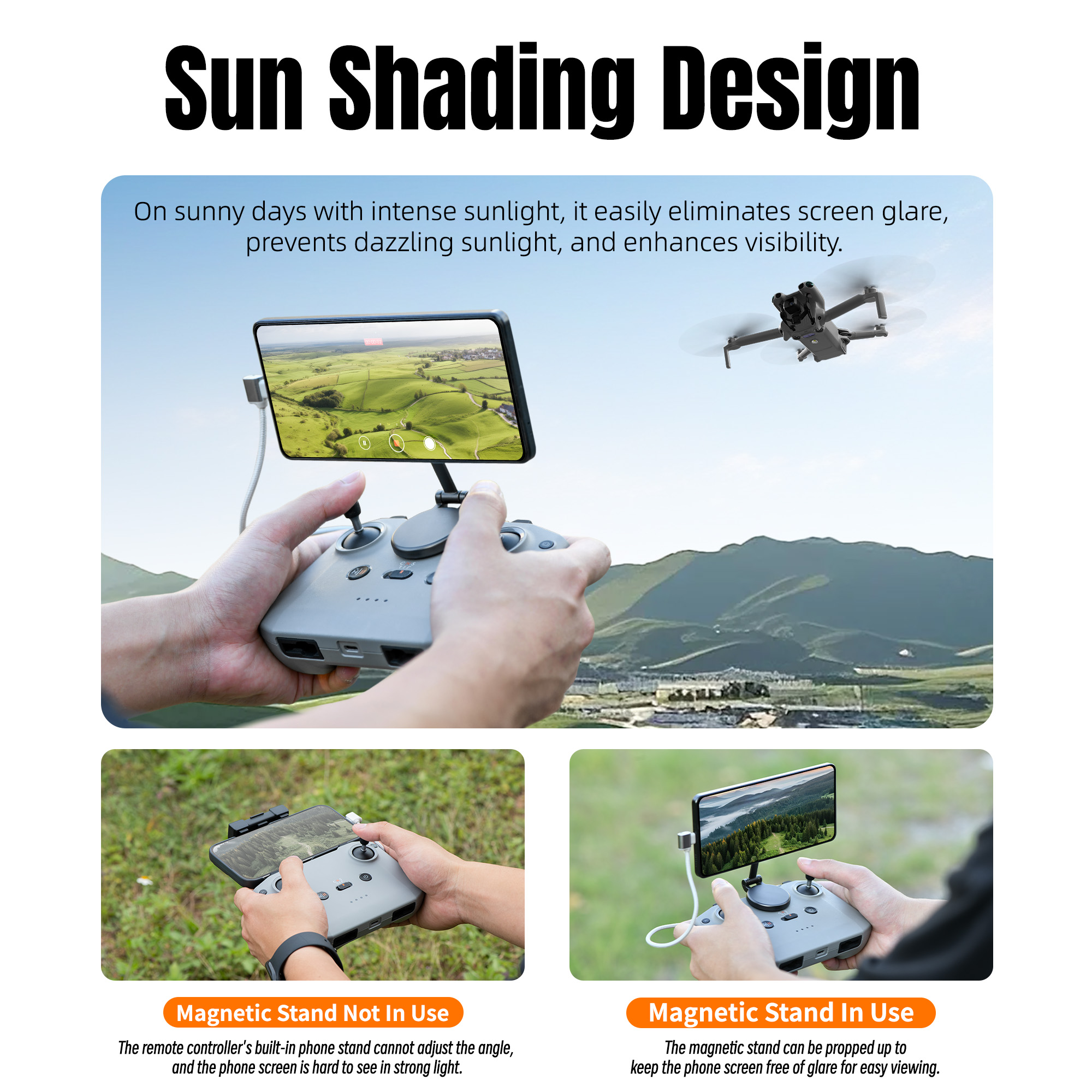 Drone Dji Rc N1 - Adjustable Magnetic Phone Stand for DJI