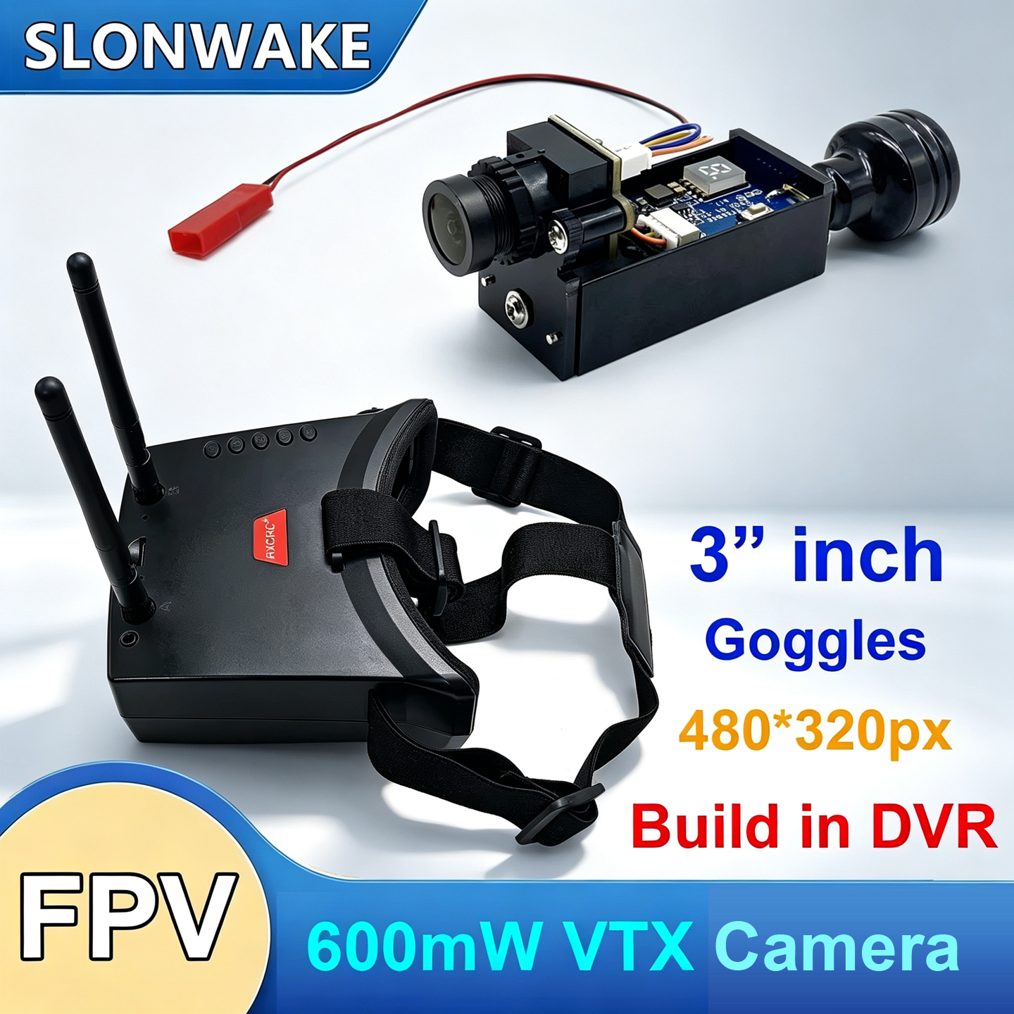 Fpv Antenna Receiver - 5.8G 56CH Dual Antennas FPV Goggles