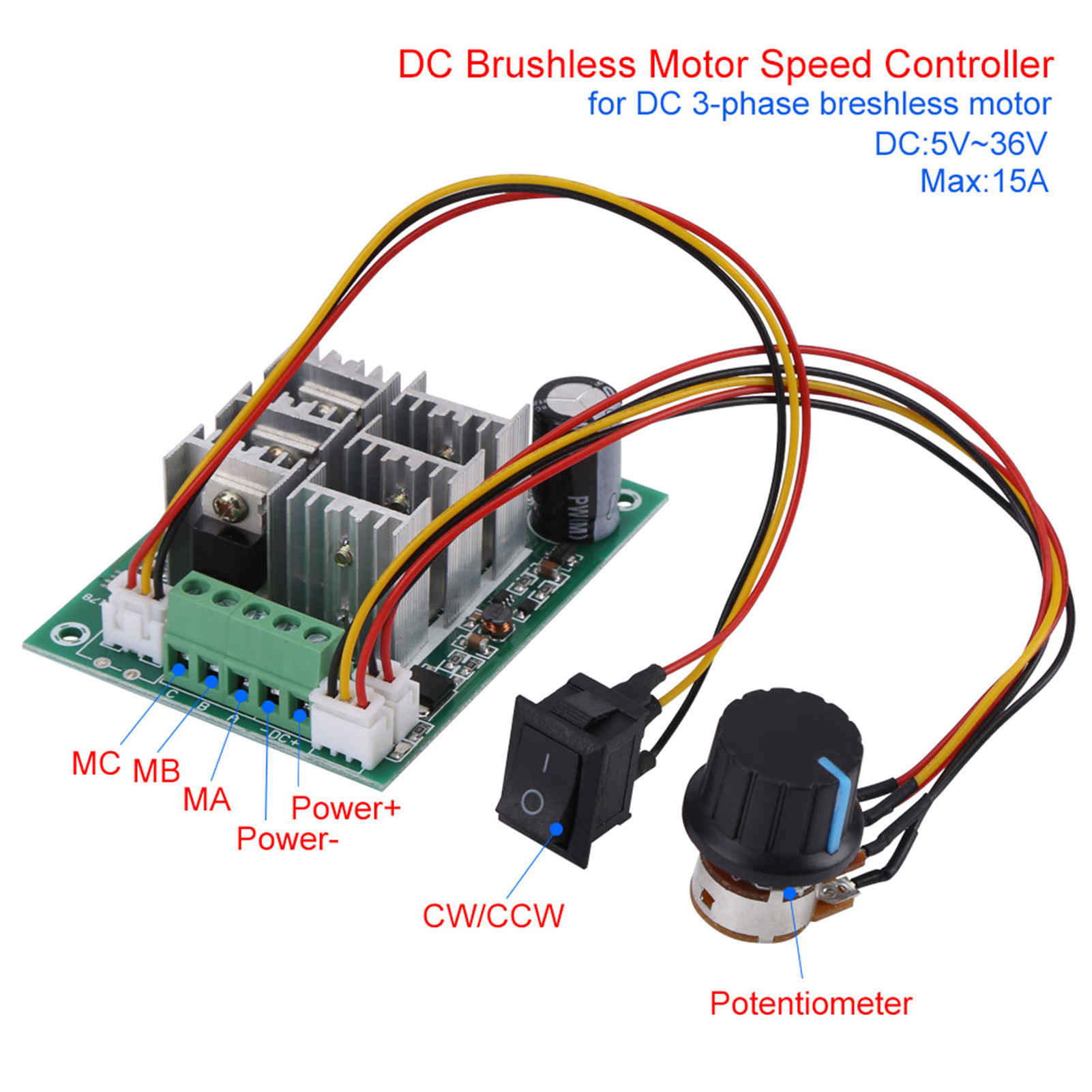 Motor Speed Switch DC 5V‑36V 1 - Brushless Motor ulasan dan harga