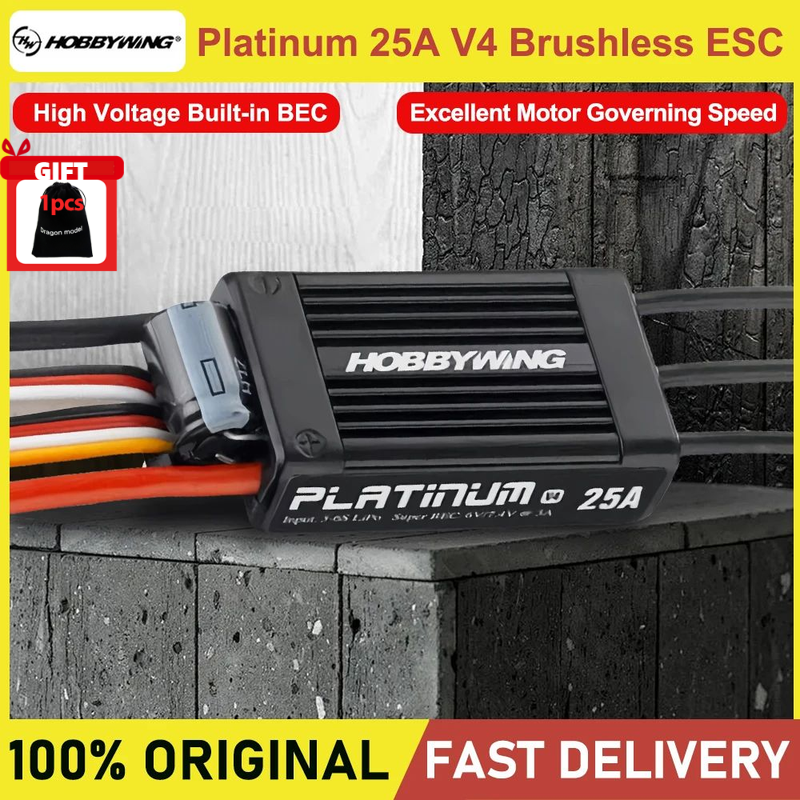 Hobbywing Platinum 25A V4 Brus - Drone Rc V4 ulasan dan harga