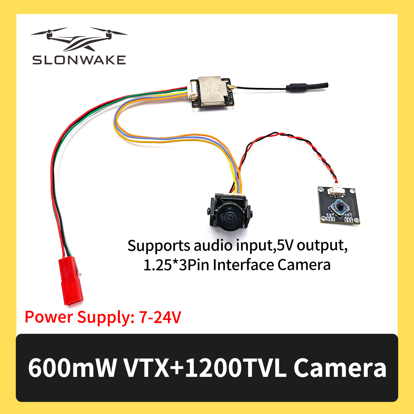 SLONWAKE 5.8G 600mW 7-24V FPV  - Drone Rc Car ulasan dan harga