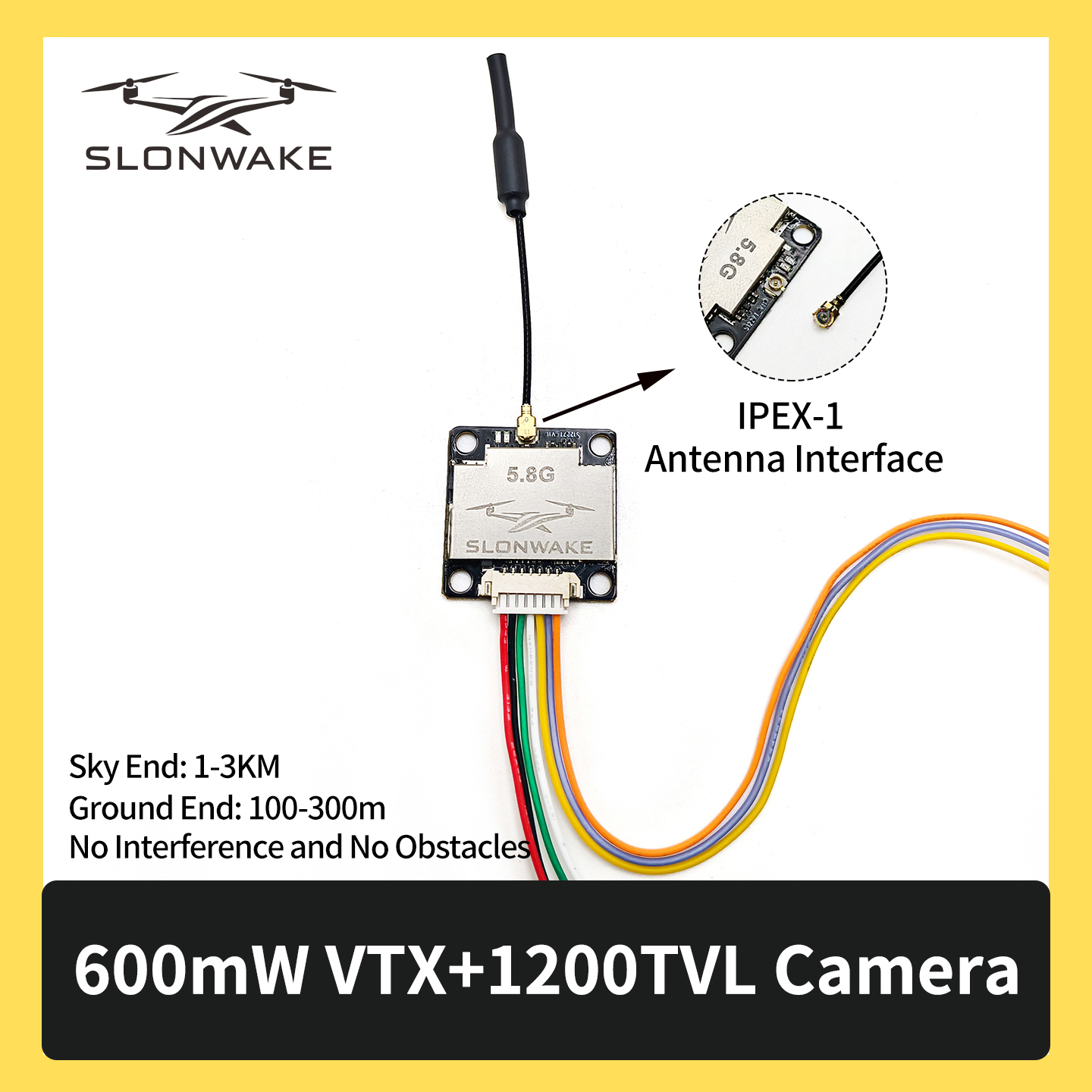 SLONWAKE 5.8G 600mW 7-24V FPV  - Drone Rc Car ulasan dan harga