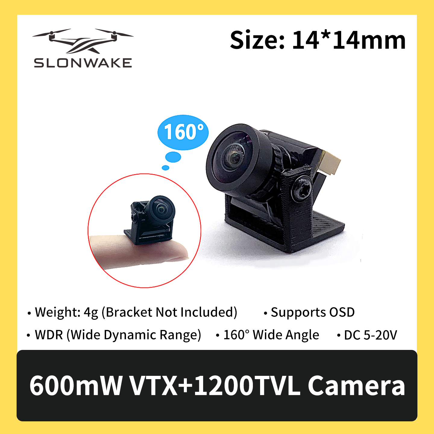 SLONWAKE 5.8G 600mW 7-24V FPV  - Drone Rc Car ulasan dan harga