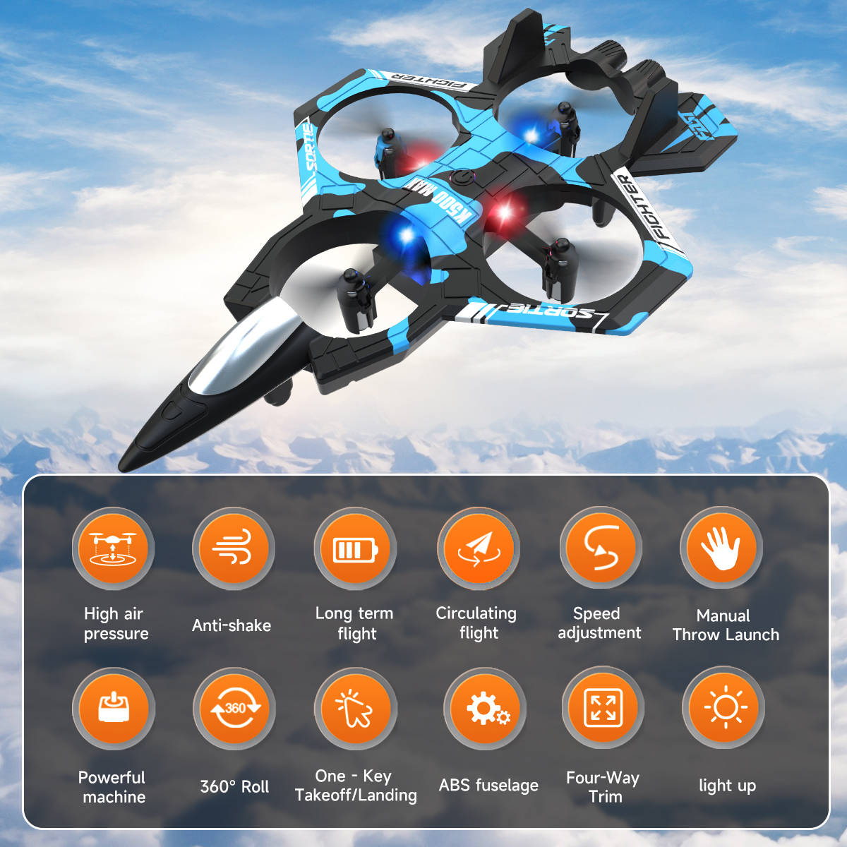 AXNEN K500 MAX RC Plane Fighte - Drone Vera Rc ulasan dan harga
