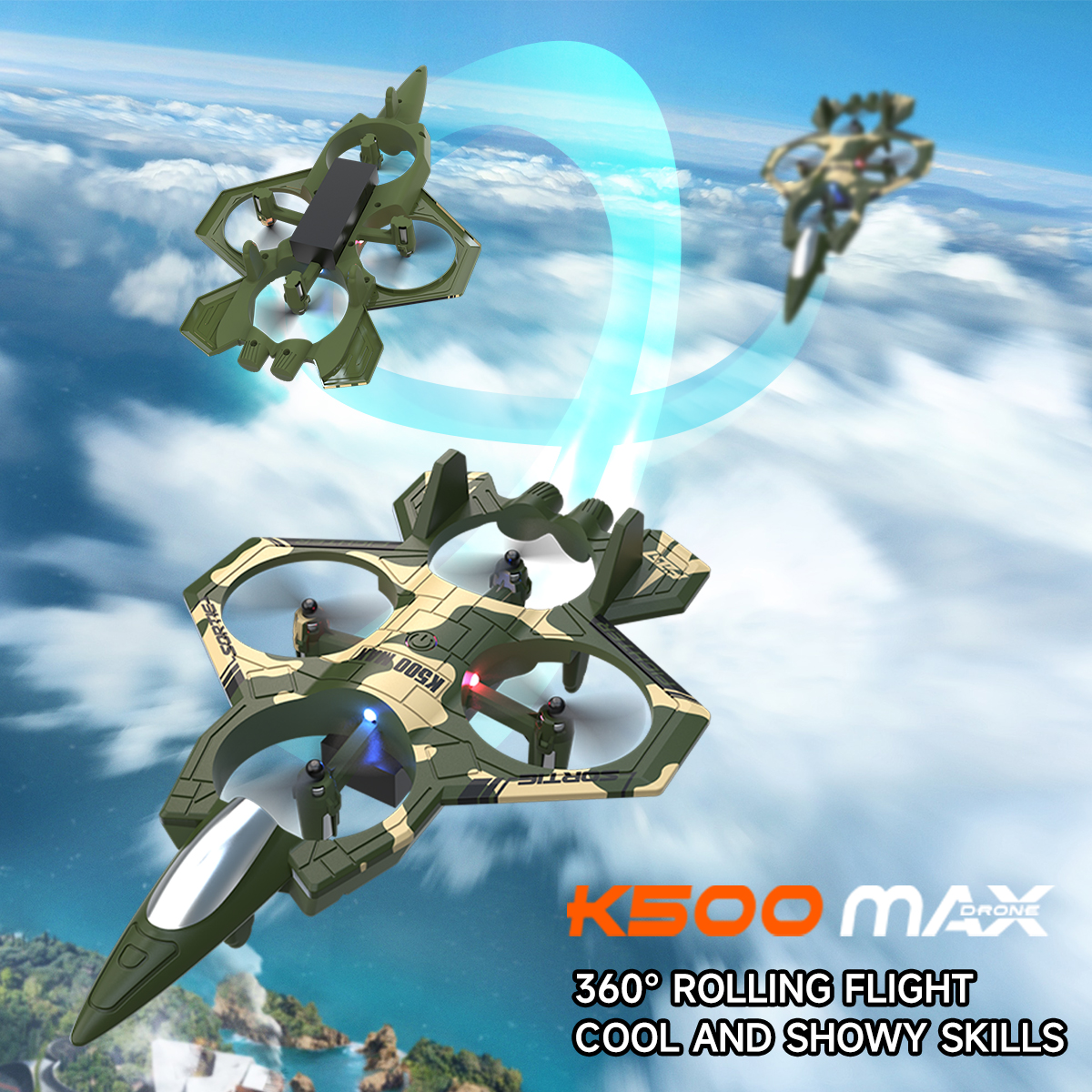 AXNEN K500 MAX RC Plane Fighte - Drone Vera Rc ulasan dan harga
