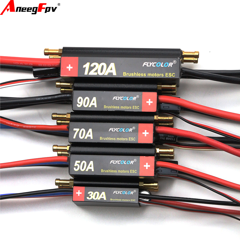 FlyColor 30A 50A 70A 90A 120A  - Rc Boat Brushless Motor ulasan dan harga