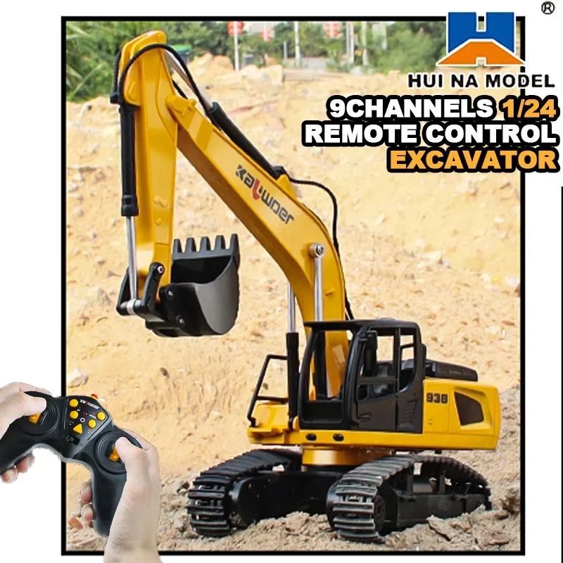 Huina Rc Excavator 1/24 9Ch Re - Drone Vera Rc ulasan dan harga