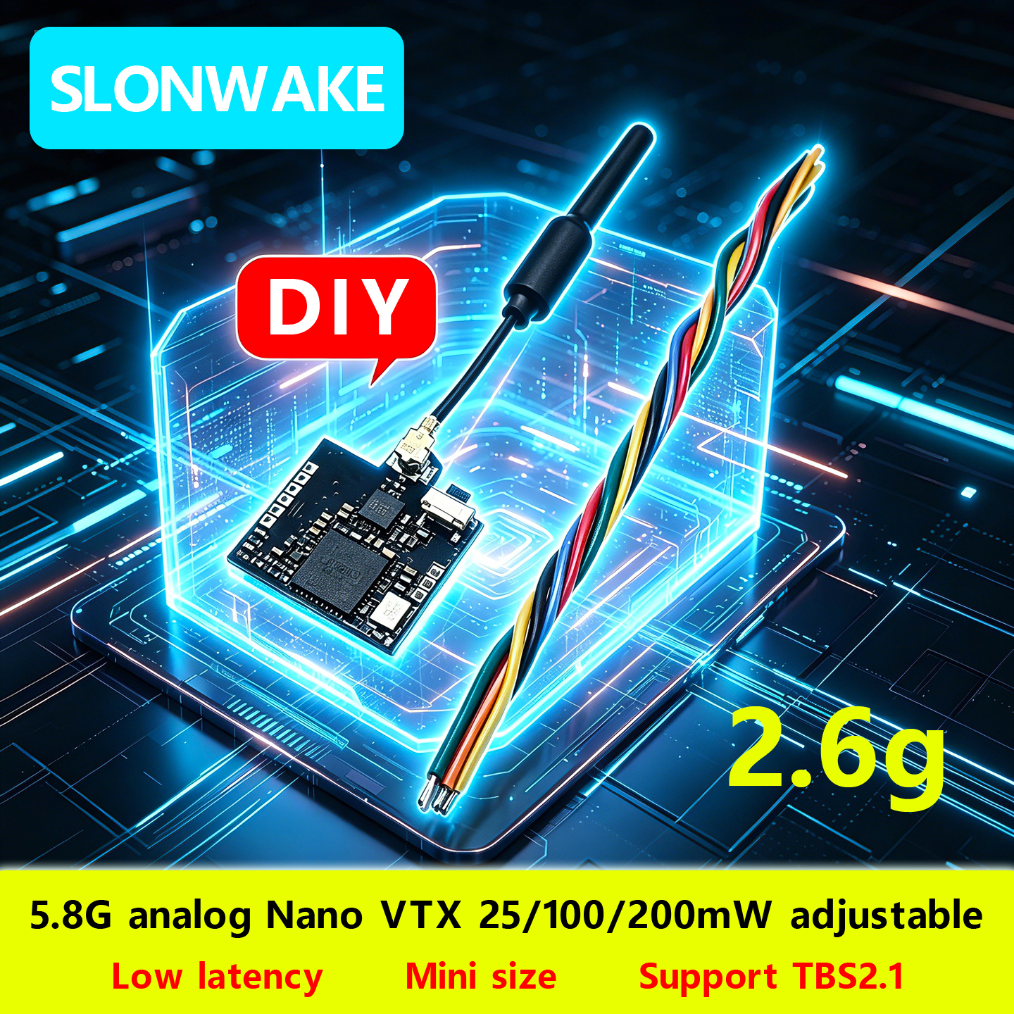 SLONWAKE Nano 5.8G 48CH 200mW  - Drone With Rc Controller ulasan dan harga