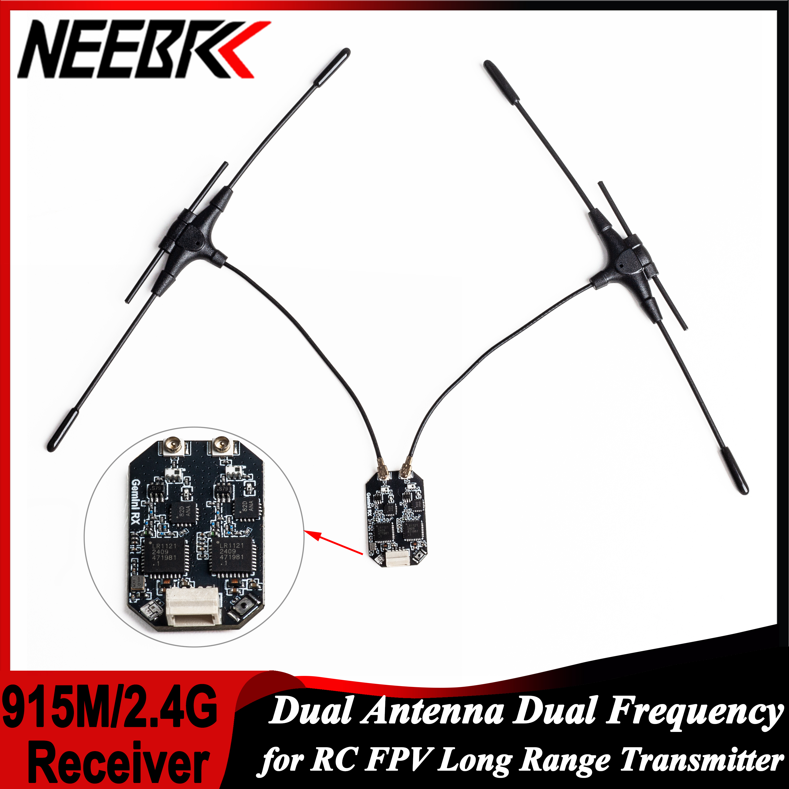 ELRS 915MHz/2.4GHz Gemini Dual - Fpv Antenna Receiver ulasan dan harga