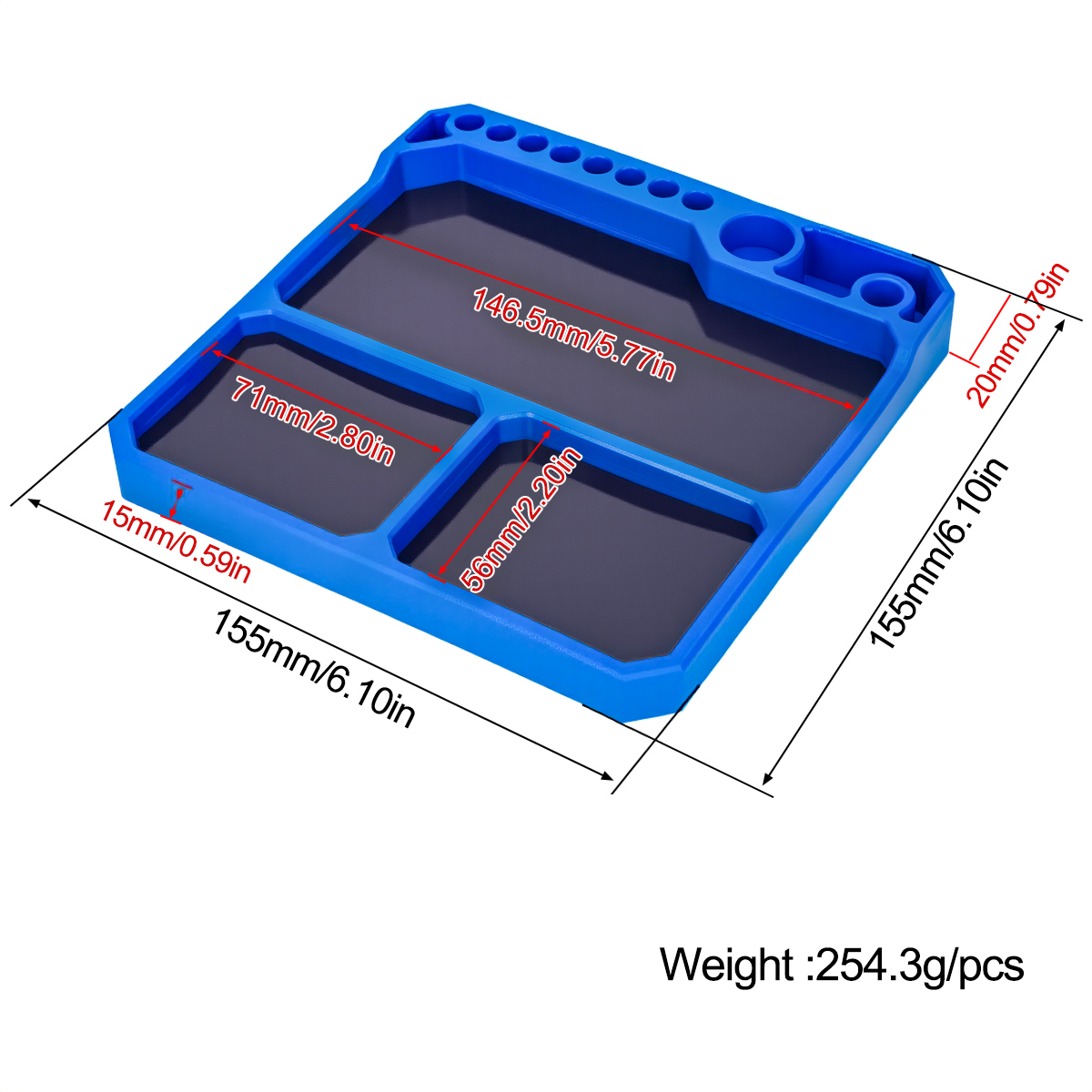 1Pcs Silicone Parts Tray with  - Drone Rc Car ulasan dan harga