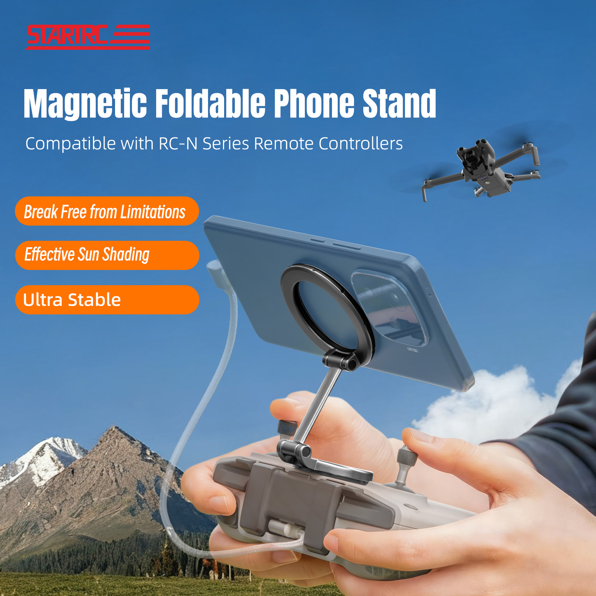 Adjustable Magnetic Phone Stan - Drone Dji Rc N1 ulasan dan harga